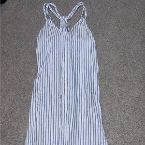 Rachel Zoe Blue Striped Nautical Tank Maxi Dress Light Flowy Soft Size Large